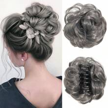 Hair Bun Extensions For Women Claw Clip Messy Bun Hair Piece Wavy Curly Messy Hair Bun Clip In Claw Chignon Hairpieces Synthetic Messy Bun Hair Extensions Scrunchie For Girls