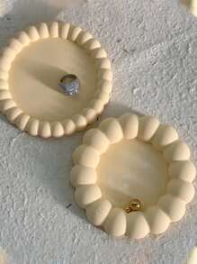 Round Bubble Coaster Silicone Molds For DIY Epoxy Jewelry Storage Tray, Plaster Tray, Cement Cup Pad, Injection Resin Mold - White - View 3