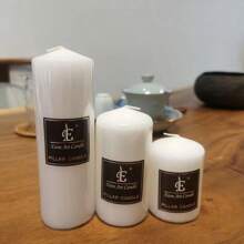 Weiße zylindrische Kerzen, rauchfreies Möbel-Accessoire, Deko, Requisiten für Homestay und Coffeeshop Fotoshootings, Geburtstags-Kerzen für Zuhause