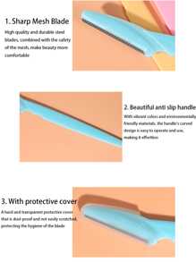 12 Stücke Augenbrauen-Rasierer, Gesichtsrasierer, Haarentfernungswerkzeuge, Pfirsich-Haarentferner, (Gelb, Schwarz, Pink, Blau) Bonbonfarben, modisch, einfach zu benutzen, glatte Haut, für alle Anlässe geeignet, Geschenke für Frauen, Beauty-Essentials, Make-up-Werkzeuge, Weihnachten, Valentinstag, Neujahrsgeschenke, machen Make-up noch exquisiter