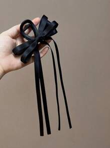 1pc Elegant Satin Bow Hair Claw Clip, Versatile For Updo Hairstyles, Suitable For Spring And Summer Hair Clips Hair Jaw Clip Hair Clamps Hair Clutch Hair Catcher Clip