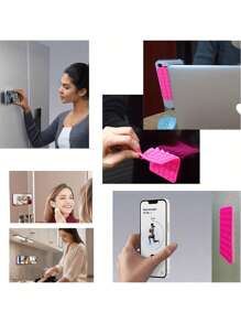 2 قطعة غطاء هاتف ذو شفاطات سيليكون الوجه ، مقبض هاتف لاصق من السيليكون بمصاصة قوية لأجهزة المحمول ، حامل هاتف ملحقات بدون يد للسيلفي والفيديو اليوم الوطني