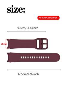 1 包简约纯色表带，柔软硅胶表带，防水黑色表带，兼容 Galaxy Watch 4/5、Galaxy Watch 3、Galaxy Watch，20 毫米柔性硅胶运动表带，男女通用（仅表带，无手表）