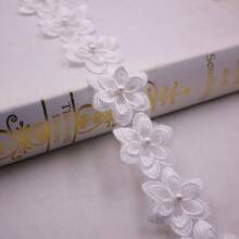 10 件珍珠花卉刺绣蕾丝缝纫用品 - 彩色 - 查看 5