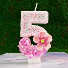 Shiny Pink Number Candles, Birthday Candles, Birthday Decorations, Happy Birthday, Cake Candles, Room Decorations