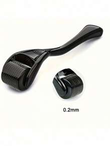 1 Peça Microagulha para Rolo de Pele, Rolo de Microagulhas de 0,2/0,25/0,3 mm com 540 Microagulhas de Titânio, para Rosto e Corpo, Barba, Cuidados com o Couro Cabeludo - Sem Fragrância, Sem Bateria Necessária