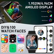 JELLOO 2025 新款男女智能手表 1.952 英寸 AMOLED 屏幕健身手表，具有 107 种以上运动模式、睡眠跟踪、IP67 防水、兼容 iOS 和 Android 手机 - 彩色 - 查看 10