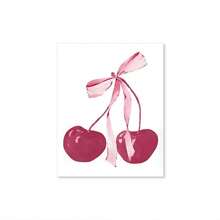 Butterfly Decoration Painting For Kids Room, Romantic Pink Bow Design, Wall Art (No Frame)