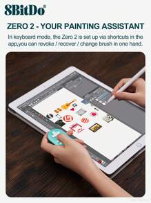 Mandos inalámbricos 8BitDo de tamaño mini, compatibles con , 2 Switch, Android, Windows 10/11, Steam, Raspberry Pi. Modo teclado para Anki, Procreate, MacOS. Modo de juego de 8 horas. Colores: azul, amarillo y rosa. - Azul - Ver 9