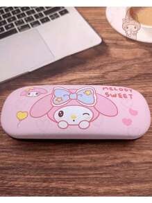 Sanrio Astuccio per occhiali carino con il personaggio Kuromi viola per donna, organizer per gioielli e occhiali da sole rosa con stampa My Melody, resistente e compressibile, accessorio portaocchiali estivo blu Cinnamoroll essenziale per auto e viaggio, portaocchiali da scrivania per scuola e ufficio, articoli Pochacco, regali di gruppo per damigelle, infermiere e insegnanti, regali per ragazze per vacanze e compleanni, articoli autorizzati Sanrio.