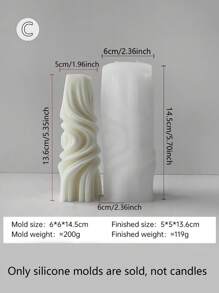 Striped Cylinder Silicone Candle Molds - DIY Handmade Geometric Spire Aromatherapy Candles For Home & Table Decor Gifts Birthday Graduation