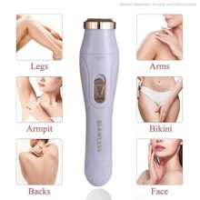 3-In-1 Rechargeable Electric Shaver For Women - Painless Trimmer For Face, Nose, Eyebrows, Beard, Arms, Legs, Underarms And Bikini Area - Portable Body Grooming Kit, Rechargeable Grooming Set, Holiday Gift (150mAh) - Multicolor - View 4