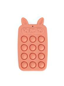 Silicone Bunny-Shaped Chewable Teething Toys, Pressable Bunny Teethers, Suitable For Soft Teething Toys For Both Boys And Girls.
