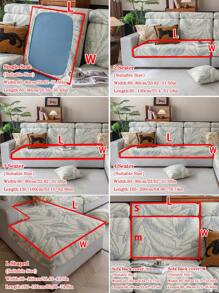 1pc Plush Jacquard Anti-Slip Sofa Seat Cover, Soft & Skin-Friendly, Modern Design, Pet/Scratch Resistant, Suitable For L-Shaped Sofa And 1/2/3/4-Seat Sofa, Applicable For All Seasons (Sold Individually) - Blue - View 5
