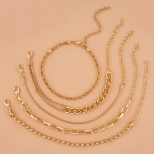 1 Set Snake Bone Chain Popular Hip Hop Style Jewelry Set