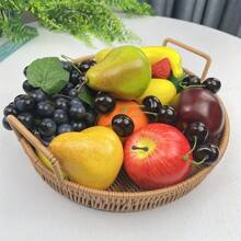 Paquete de 20 piezas de fruta artificial, frutas falsas para decoración del hogar, set de fruta simulada, decoración para fiesta festiva, modelos de frutas para toma de fotos, fresas, mangos y plátanos falsos