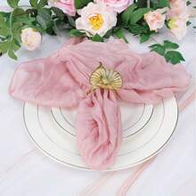 12pcs Bohemian Style Crinkle Cloth Napkins Wrinkled Napkins, Suitable For Wedding, Festival, Birthday, Daily Use And Various Parties