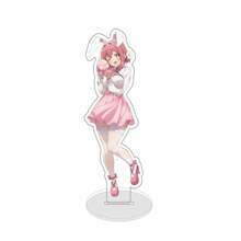 Anime Kimi No Koto Ga Dai Dai Dai Dai Daisuki Na Hyaku-Nin No Kanojo Decoración de marca de soporte acrílico de conejo de Pascua de 15 cm de alto