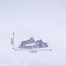 6pcs/Set Compact Resin Rock Mountain Decoration Set With Pond And Bridge, Suitable For Miniature Landscape, Zen Garden And Bonsai, DIY Decor