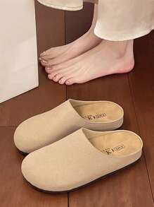 2025 New Summer Women Fashion Flat Closed Toe Slippers Casual Outdoor Shoes,Retro Platform Sandals Beach Sandals, Thick Sole Indoor House Slides - Khaki - View 4