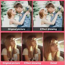 ZHUAIZHUAIHU Of Custom Diamond Painting, Multiple Size Options Including Small Size And Normal Size, Round Acrylic Beads, Supporting Photo Customization, Nice Gift On Holiday Or Festivals Such As Xmas, New Year, Valentine's Day, Birthday, Anniversary Or Daily Life Which Shows Your Unique Personalized And Special Care To Your Family, Friends, . Great Decoration For Home, Office, Car. Easy To Operate And Vivid Colour. Fun Relaxable DIY Art