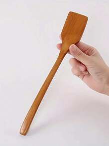 1pc Multipurpose Mini Wooden Scraper - Non-Stick, Suitable For Eggs, Steaks And Grilling - Essential Kitchen Tool