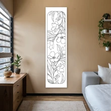 Tapiz vertical floral romántico para dormitorio, diseño de flores sencillo, tapices largos, arte de línea de estilo minimalista, tapiz de alta calidad para decoración de pared en sala de estar, dormitorio, oficina, regalo único para amigos