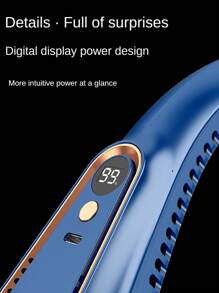 Lairen Neck Hanging Fan, Portable Bladeless Neck Hanging Fan With 5 Adjustable Speeds, LED Display, Suitable For Students, Office, Outdoor Work, Travel, Perfect Gift
