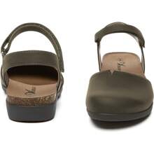 Women's Comfort Flat Sandals - Closed Toe Cork Footbed With Arch Support, Lightweight Breathable Summer Sandals For Walking, Casual Outfits, And Everyday Wear - 常春藤 - 查看 5