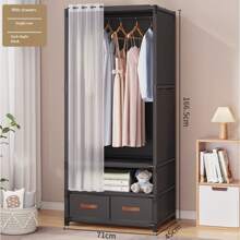Armoire de chambre pratique et élégante, Porte-vêtements sur pied, Porte-vêtements robuste, Armoire de luxe à haute capacité, Armoire de rangement de vêtements à assemblage facile, Vêtements, Pantalons, Couette, Disponible en plusieurs tailles et styles, Grande capacité et assemblage facile