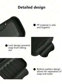 1pc Clear Soap Box Plastic Portable Waterproof Sealed Leakproof Soap Savers Case Container For Bathroom Camping Gym Travel Bathroom Accessories Solid Color Soap Holder Box Creative Covered Sealing Soap Dish Fashion Handmade Soap Holder With Drainage For Home & Travel - Multicolor - View 10