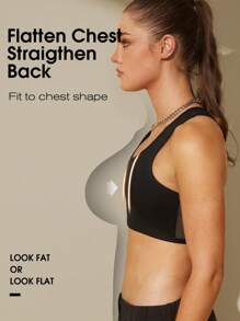 1pc Women Minimalist Seamless Sports Bra Shaping Top, Enhancing Bust, Smooth & Comfortable