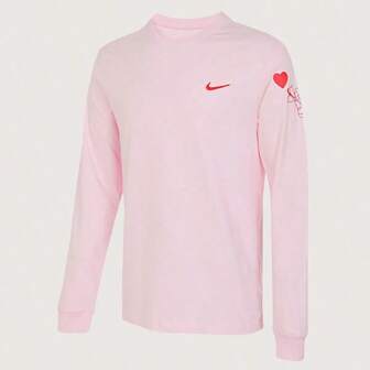 Nike 男士休闲简约心形印花运动 T 恤