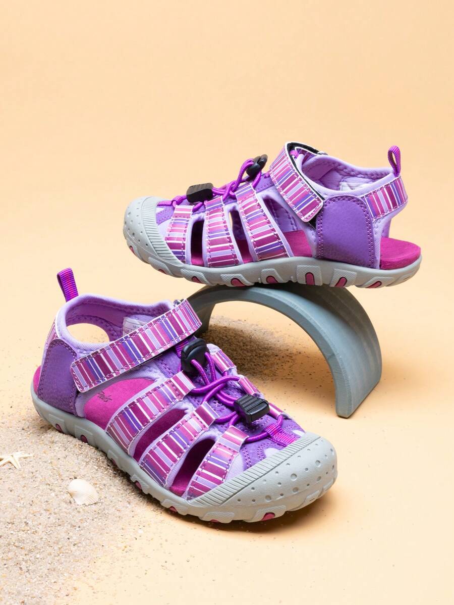 Boys Girls Closed-Toe Outdoor Summer Sport Sandals(Toddler/Little Kid/Big Kid) - Màu tím - Xem 1