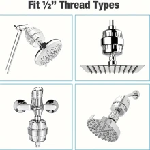30 Stage Shower Filter, Shower Filter For Hard Water - High Output Shower Water Filter To Remove Chlorine Fluoride Heavy Metals, Improves The Condition Of Your Skin, Hair And Nails - 1 - View 4