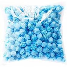 50 piezas de flores de espuma decorativas falsas surtidas de rosas, osos de peluche, unicornios y corazones de 3.5cm, materiales DIY