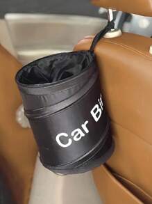 1pc Foldable Trash Can, Outdoor Camping Garden Picnic Hiking Large Capacity Portable Car Garbage Bin Travel Storage Organizer - Multicolor - View 2