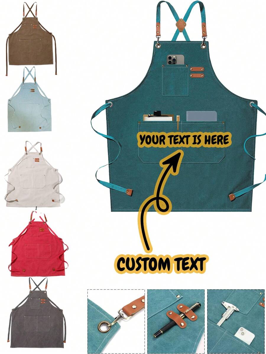 1PC Personalized Custom Name Apron, Custom Mother's Day Gift For Husband, Boyfriend, Brother, Unique Birthday Gift For Men, Funny Gift For Dad, Mom, Father's Day Gift, Personalized Ideal Gift From Daughter Son To Her, Boyfriend, Dad, Girlfriend, Family, Mom, Friend Anniversary, Valentine's Day, Birthday, Mother's Day, Children's Day, Father's Day, Graduation, Wedding, Housewarming