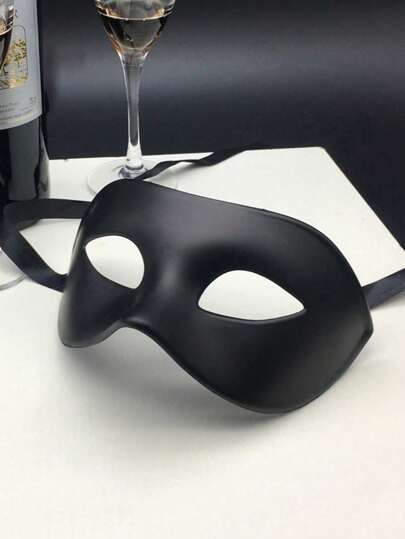1pc Half Face Adult Thickened Eye Mask Suitable For Halloween Christmas Masquerade Party