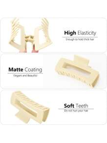 6pcs Retro Simple Matte Colorful Floral Square Hair Clips For Women, Daily Hairstyle, Shower, Updo, Hair Accessory, Fashion, Versatile, Suitable For Valentine's Day, New Year, Ramadan, Mother's Day, Pride Month, Back To School, Easter Gifts