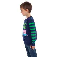 Peppa Pig Sweatshirt | George Pig Boys' Sweater With Soft 3D Spikes | Kids' Jumpers - Blue - View 3