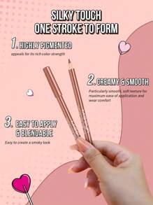 Misslyn 浓彩眼线笔，奶油色，眼影和眼线笔，可削尖眼线笔，超着色，可混合，无残忍，光滑，持久，高度着色，不晕染，顺滑柔软滑动，Y2K 化妆派对海滩旅行度假露营户外礼物玫瑰时尚女孩新年化妆品角色扮演最佳旅行节日色彩花式校园学校魅力氛围 Cny 中国新年，情人节礼物，素食，无残忍