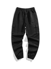 Set da 3 pantaloni cargo da uomo tinta unita, multi-tasche, casual, leggeri, per spiaggia e vacanze estive, pantaloni della tuta sciolti, pantaloni sportivi, pantaloni da trekking all'aperto, joggers, pantaloni alla caviglia casual per uso quotidiano
