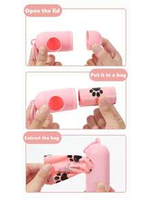 Available In 2 Sizes: 5 Rolls/75pcs And 10 Rolls/150pcs, Polyethylene Pet Poop Bags, Leakproof Dog Waste Bags Refill, With Paw Print Pattern, Suitable For Outdoor Walking And Animal Waste Disposal, Pet Cleaning Supplies