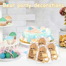 5 Set Apribottiglie a forma di orsetto, ciondoli portachiavi, omaggi per ospiti, apribottiglie a forma di orsetto, souvenir per feste di matrimonio con genere rivelato, regali