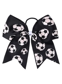 1/2 piezas Coletero de lazo europeo y de la Copa Mundial, súper aficionado, con diseño para aficionados infantiles, cinta grande de mariposa para el pelo, adecuado para porristas escolares, ropa deportiva