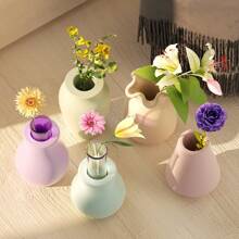 1 Set Of 8 Pcs Flower Vase & Candle Holder Mold, Resin Silicone Mold, Heat-Resistant Epoxy Resin Silicone Mold For Scented Candle DIY, Home Decoration Accessories, Creative Gift Box