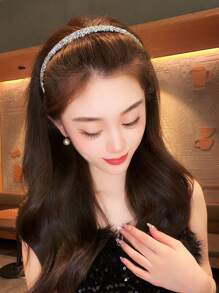 3 pezzi Fasce per capelli da donna con cristalli strass schiacciati, antiscivolo, accessori per capelli multiuso con decorazione in strass, adatti per la pulizia del viso e l'uso quotidiano, tiara, fascia per capelli, fascia, cerchietto per capelli, accessori per capelli a zig zag