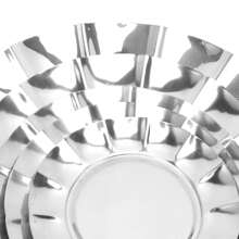 Juego de 5 platos de comida de acero inoxidable de 13 cm, 15 cm, 16,5 cm, 20 cm y 25 cm, plato para brochetas