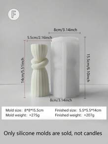 Striped Cylinder Silicone Candle Molds - DIY Handmade Geometric Spire Aromatherapy Candles For Home & Table Decor Gifts Birthday Graduation